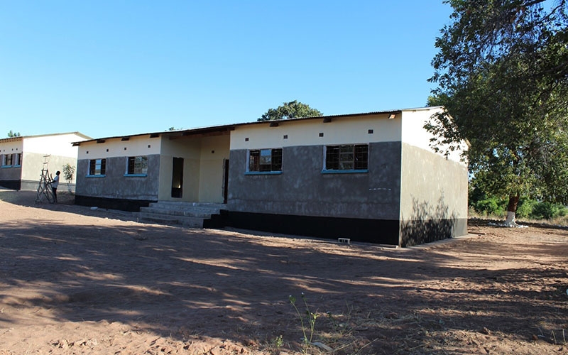 The renovated 1x2 classroom block at Hamatuba Primary School