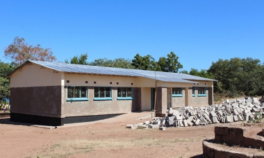 The newly constructed 1x2 classroom block at Hamatuba Primary School